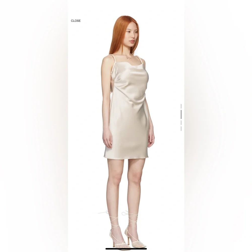 Nanushka malia satin cowl neck mini dress xxs - Picture 16 of 16